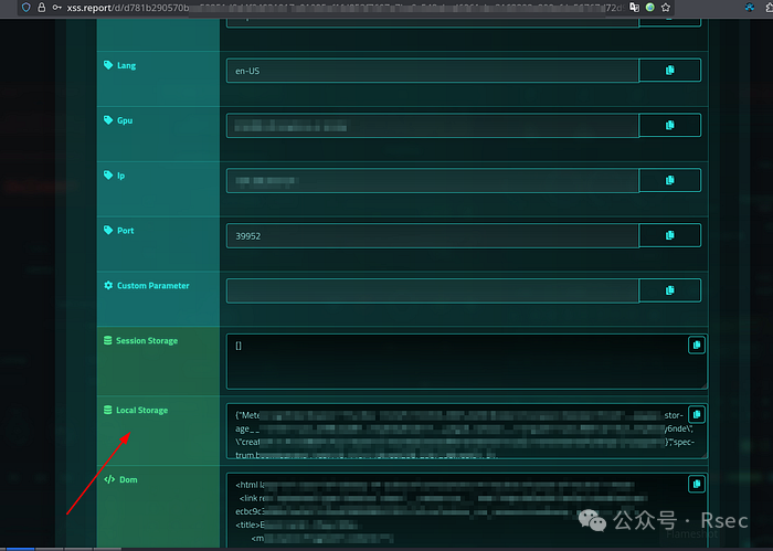 盲XSS载荷配置界面截图