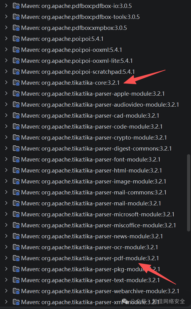 Maven项目依赖列表截图