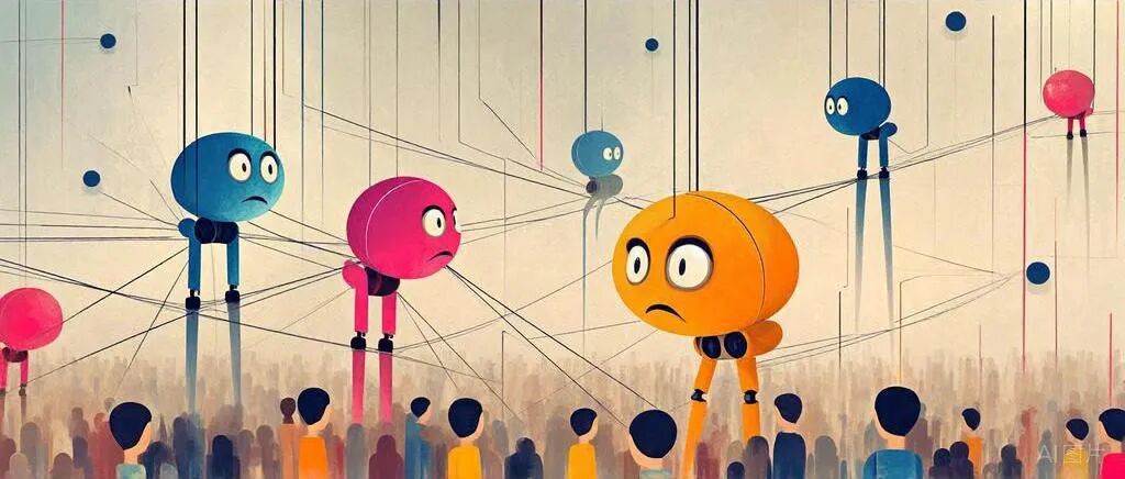 AI失控风险警示插画