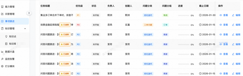 事项跟进任务管理后台