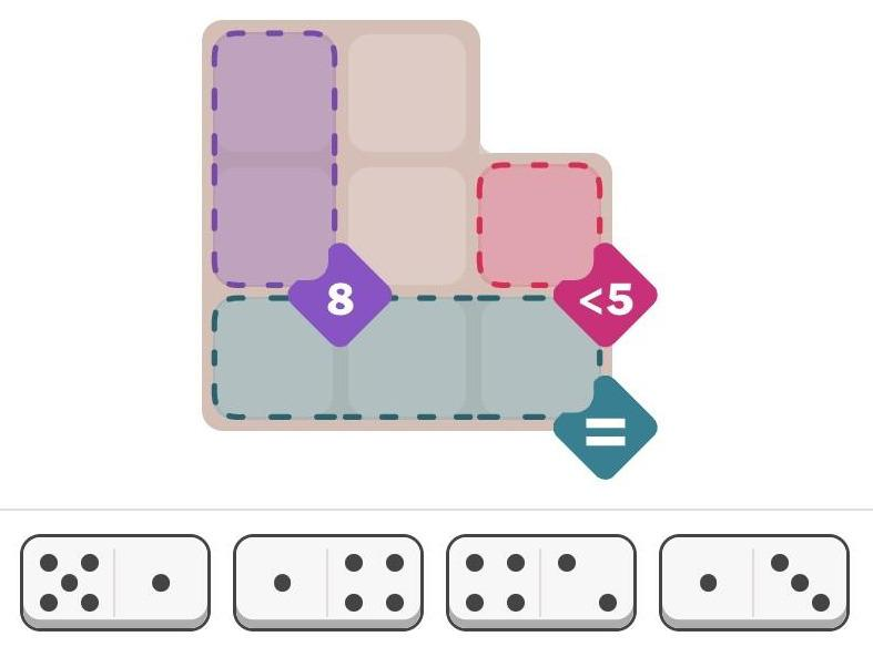 Pips简单难度题目示意图