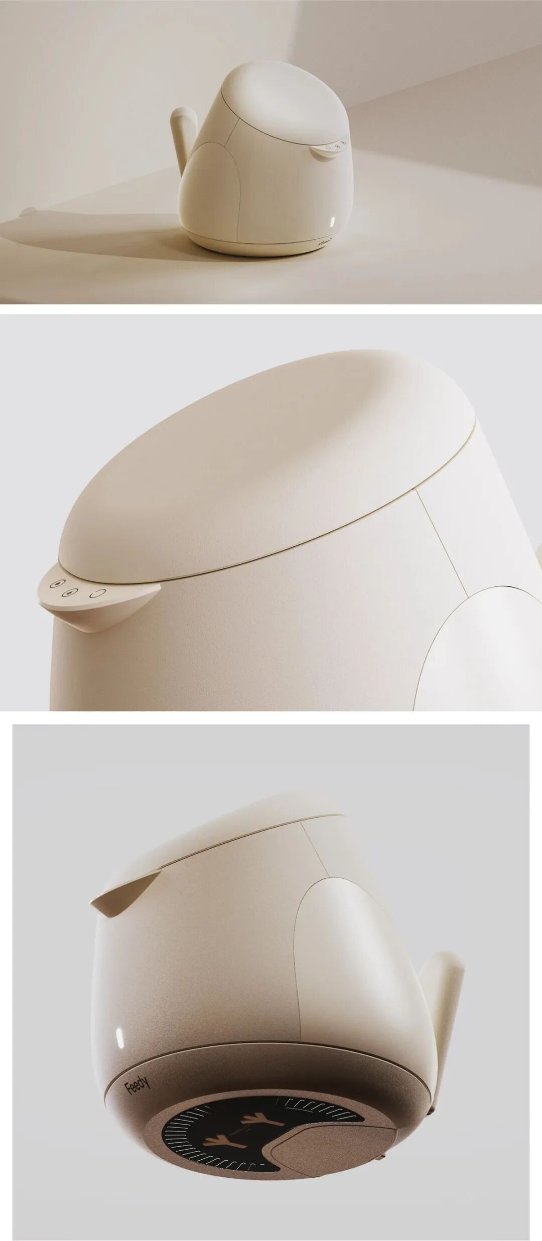 米白色圆润智能设备Featy