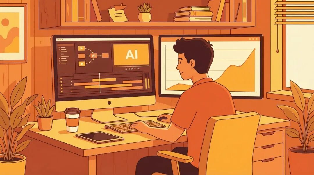 AI短剧创作工作台界面示意图，包含流程图与数据分析