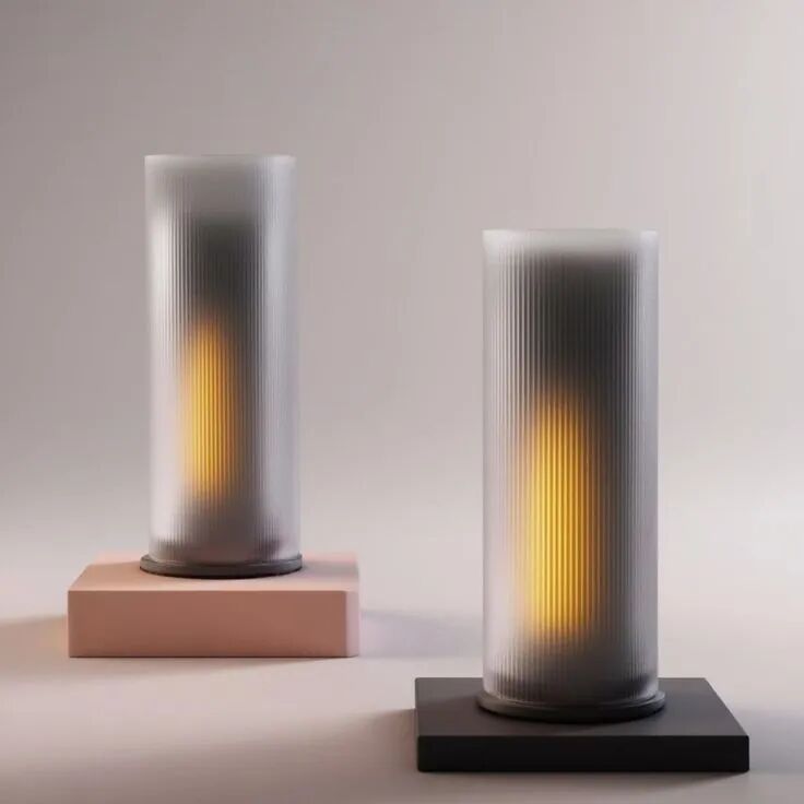 两款磨砂条纹纹理台灯