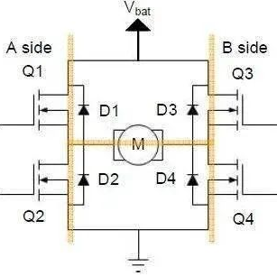 H桥电路结构示意图