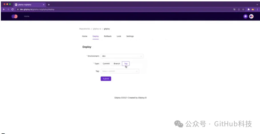 Gitploy 部署页面
