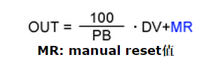 OUT=100/PB·DV+MR