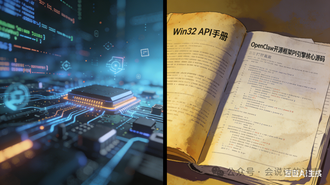 代表传统知识与现代科技的融合示意图