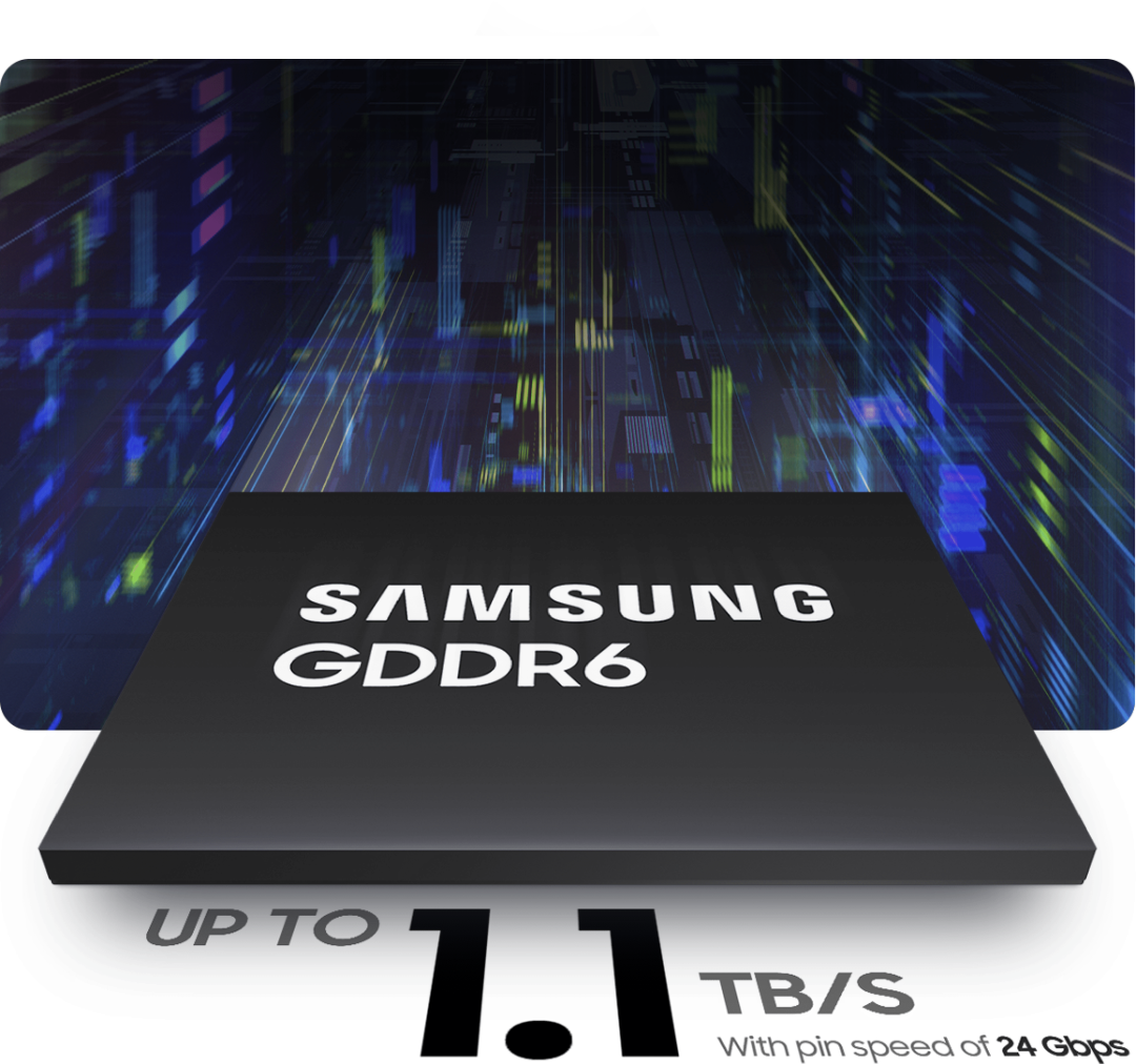 三星GDDR6内存，带宽高达1.1TB/s