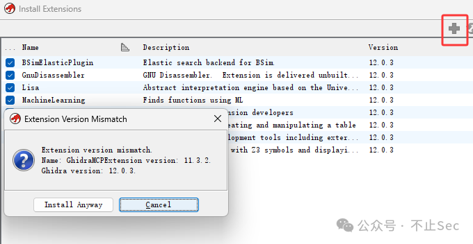 安装扩展时可能出现的版本不匹配提示