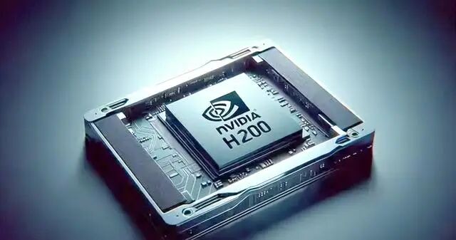 NVIDIA H200 芯片特写