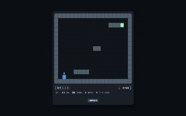 专家模式生成的重力反转游戏效果