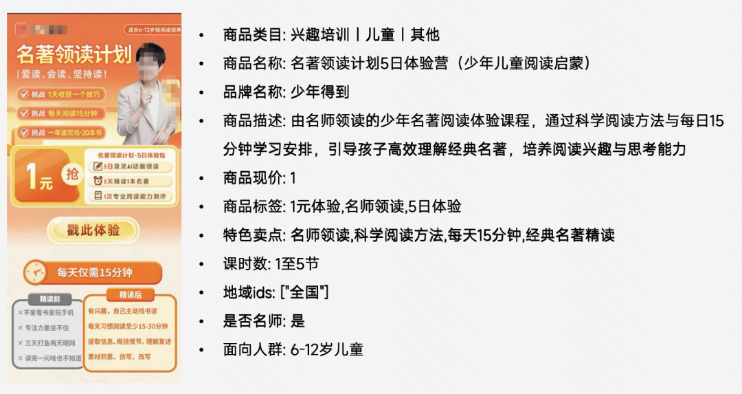 案例1:落地页中提取的商品信息