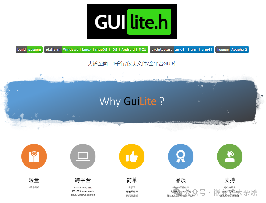 GUILite特性介绍图