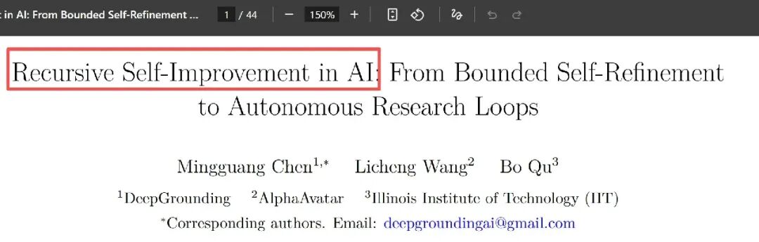 Recursive Self-Improvement in AI: From Bounded Self-Refinement to Autonomous Research Loops