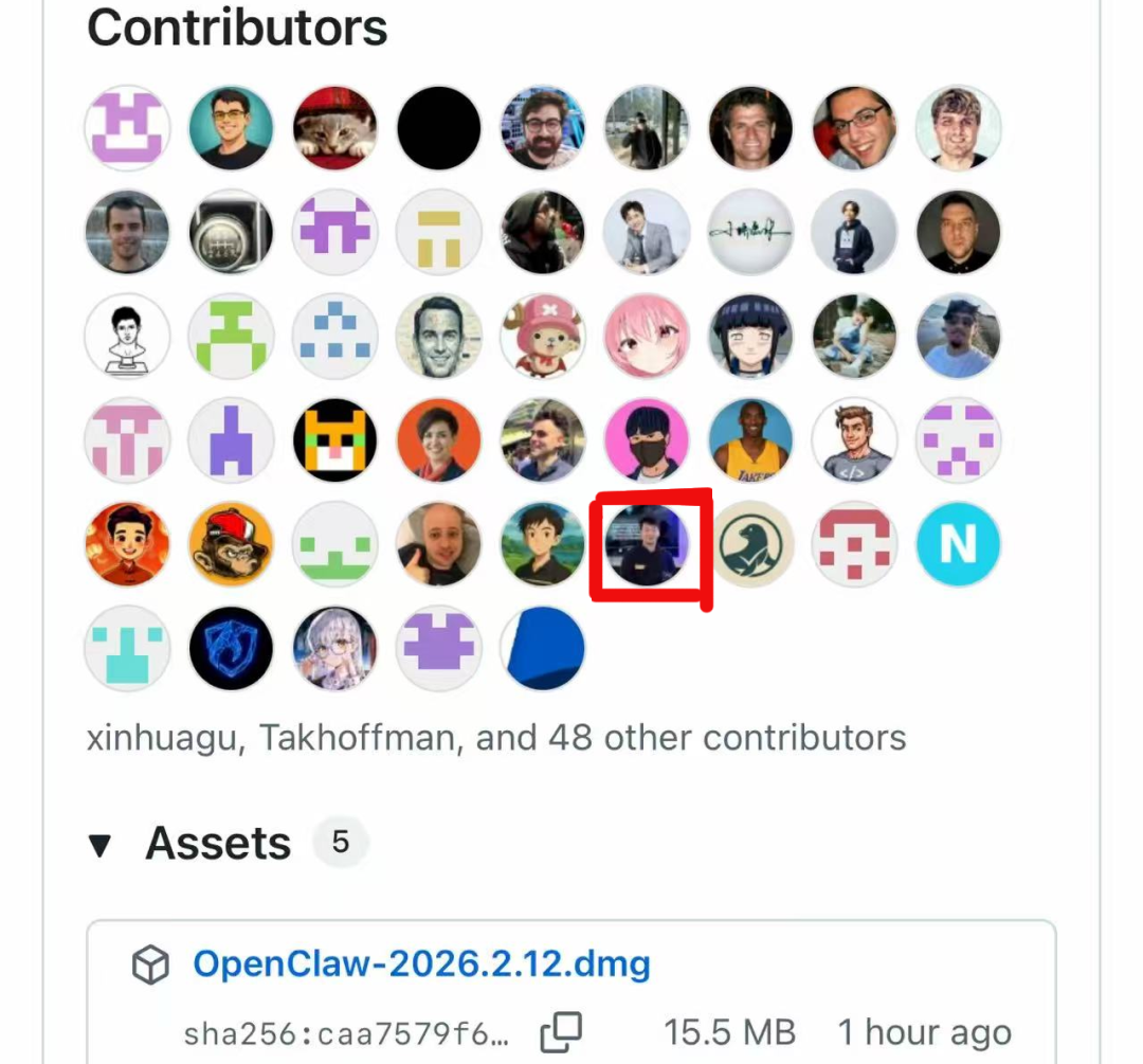 OpenClaw项目贡献者列表，天润的名字位列其中