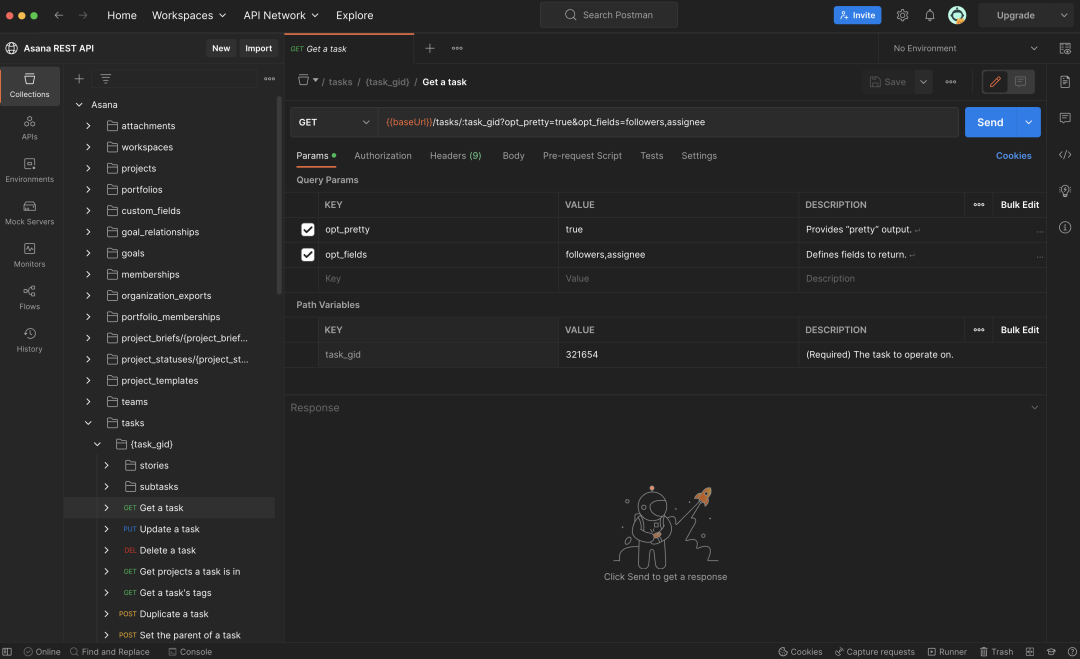 Postman API测试工具界面