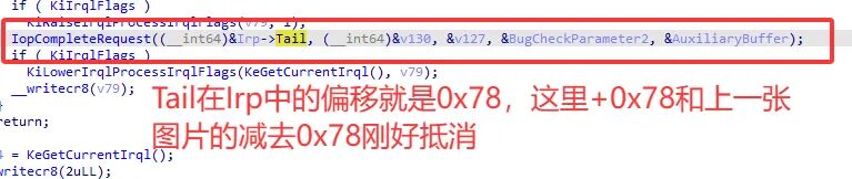定位到IopCompleteRequest函数