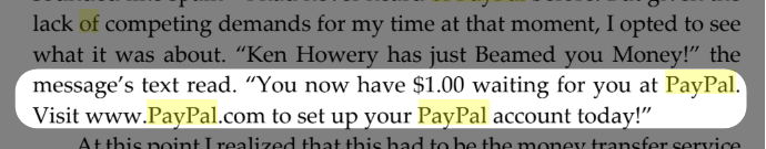 PayPal早期推广邮件截图