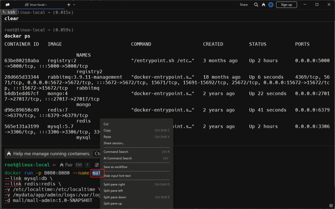 Warp中直接使用鼠标编辑长命令