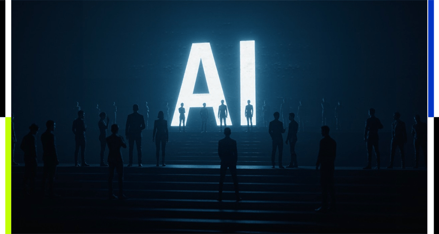 AI科技感人类剪影