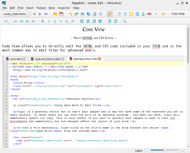 PageEdit文本编辑器界面，展示HTML代码编辑