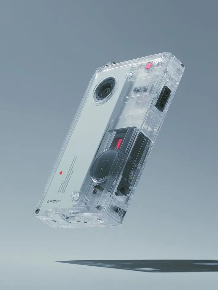 透明外壳复古磁带盒风格相机