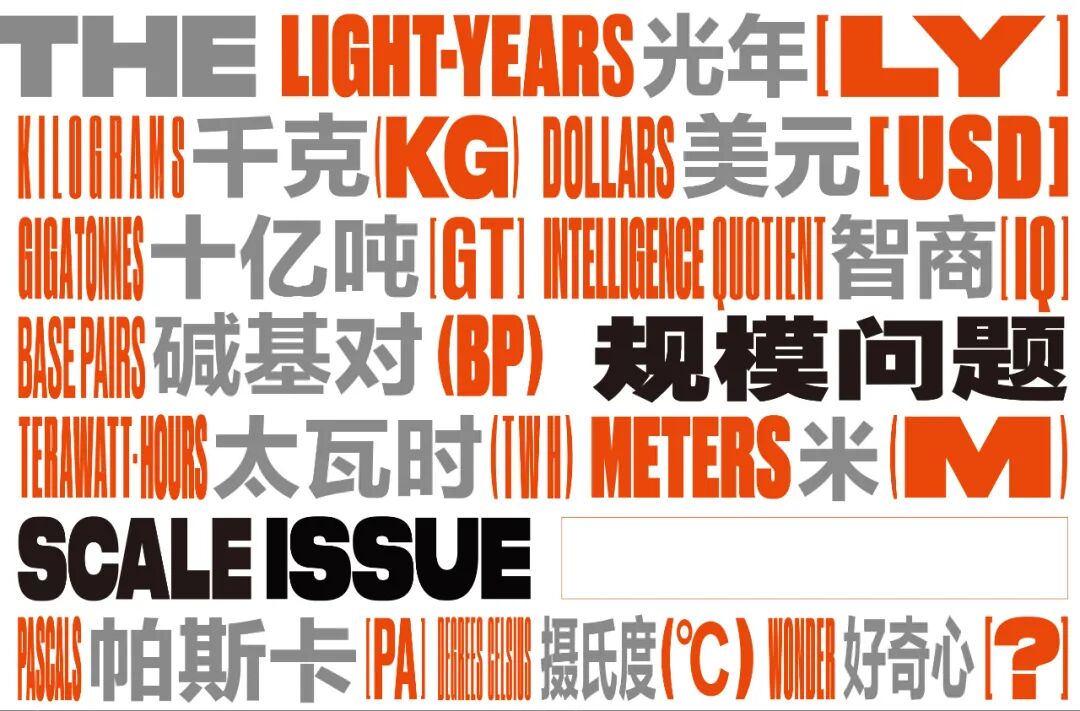展示规模问题的单位换算信息图，主题为“SCALE ISSUE”