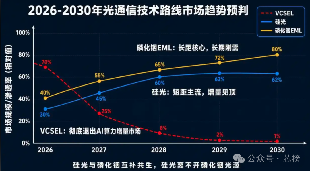 2026-2030 年光通信技术路线趋势预判:磷化铟 EML 长距核心刚需