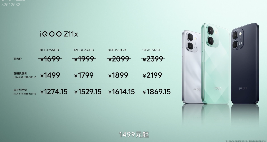 iQOO Z11x价格配置表