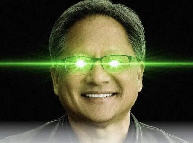 NVIDIA CEO黄仁勋激光眼恶搞图