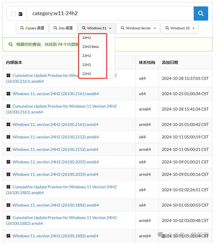 Windows 11 24H2 内部版本查询结果