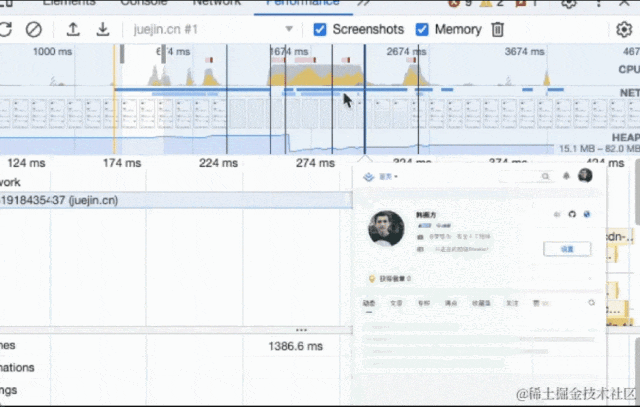 Performance面板帧渲染