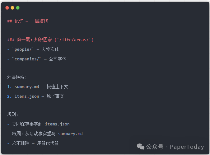 记忆三层结构说明文档截图