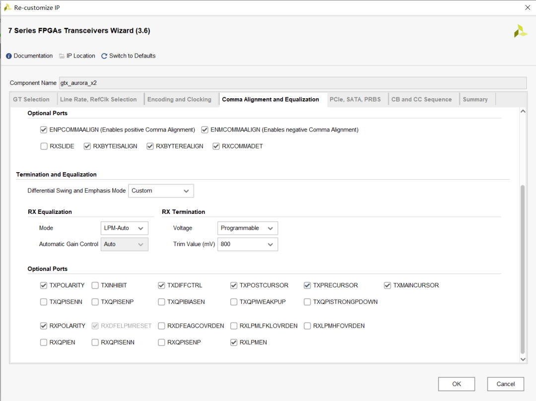 PCIe/SATA/PRBS配置页：未启用PCIe，仅保留PRBS检测功能