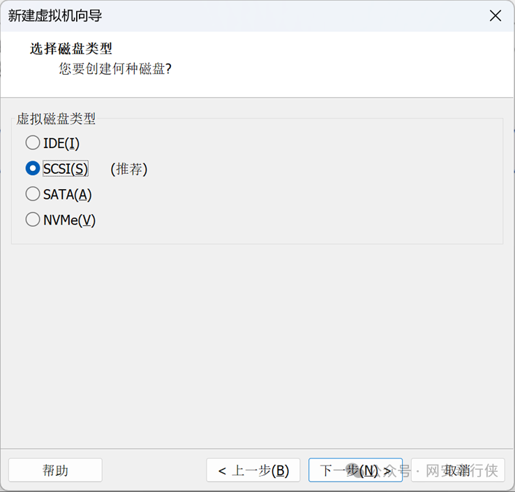 VMware 选择磁盘类型