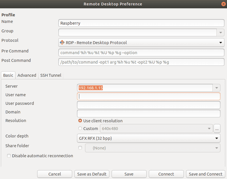remmina remote desktop