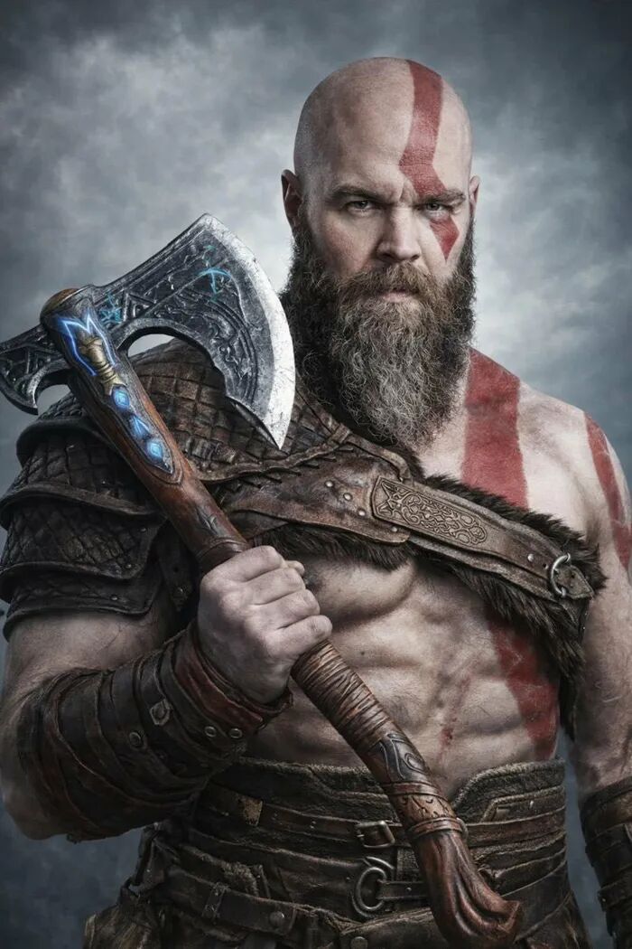 《战神》真人剧奎托斯定妆造型