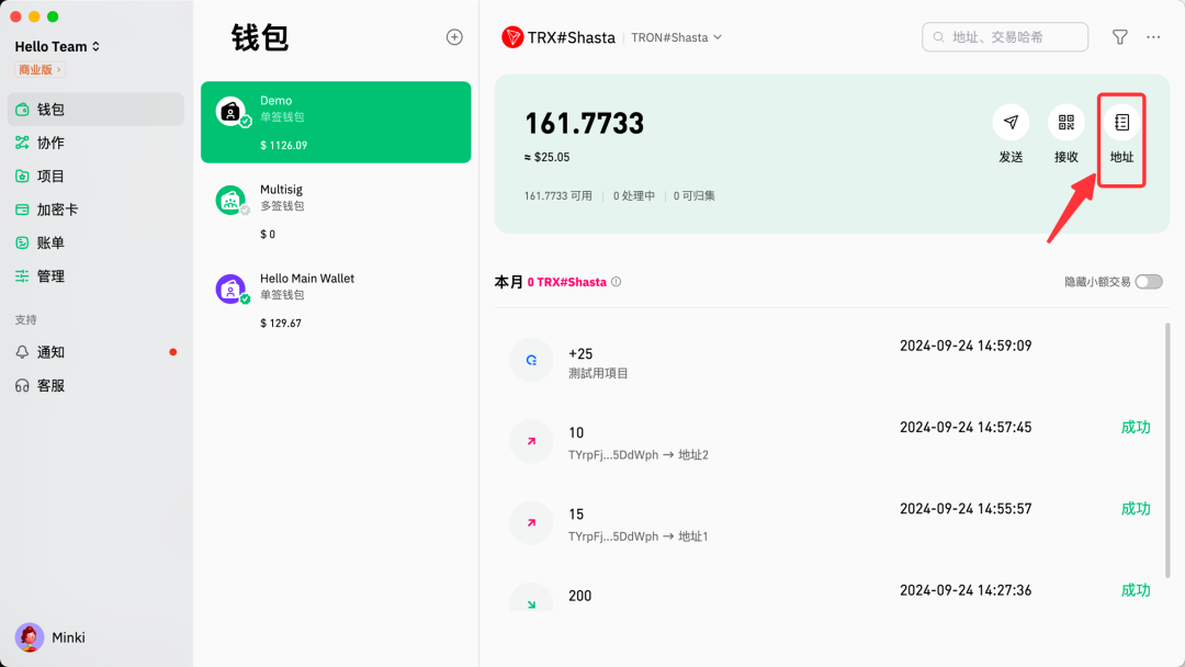 地址详情与交易记录