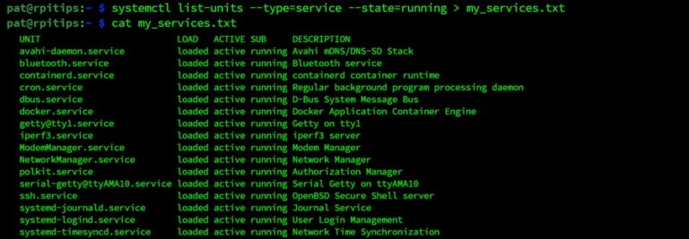 systemctl 列出运行中服务