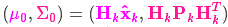 （μ₀, Σ₀） = （H_k x̂_k, H_k P_k H_kᵀ）