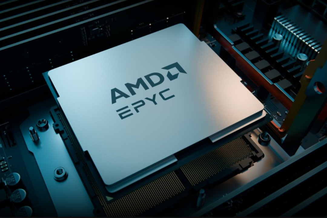 AMD EPYC 处理器安装在主板插槽上
