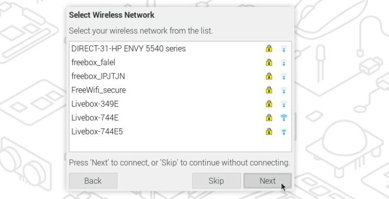 选择无线网络界面