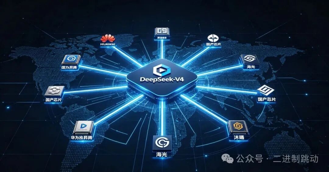 DeepSeek-V4 国产芯片生态合作图 华为海光昇腾等伙伴