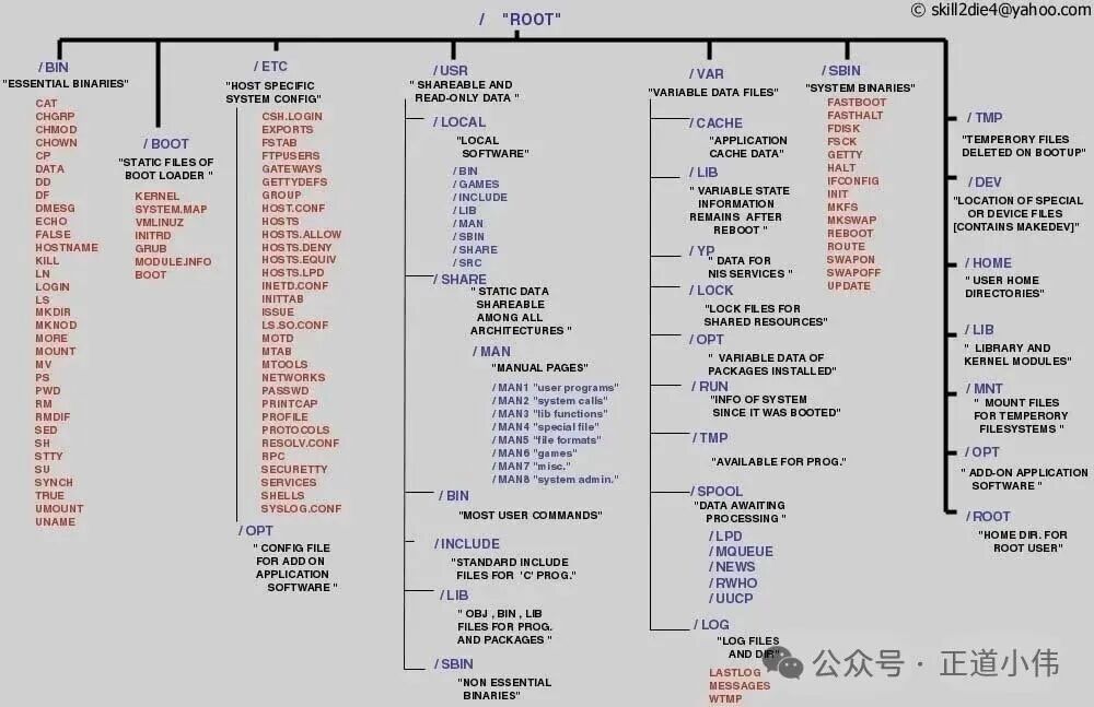 Linux 文件树与世界观的结合示意