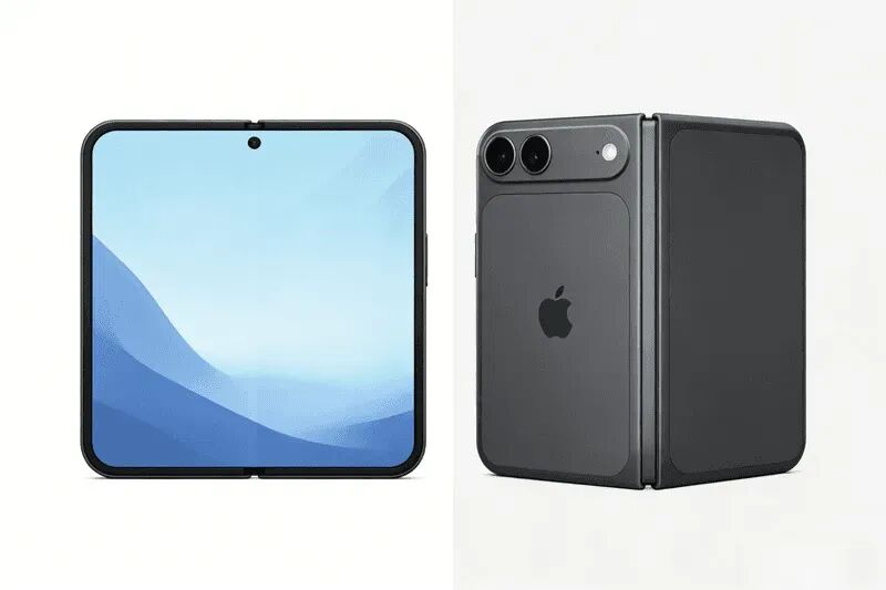 折叠屏iPhone双视角设计概念图