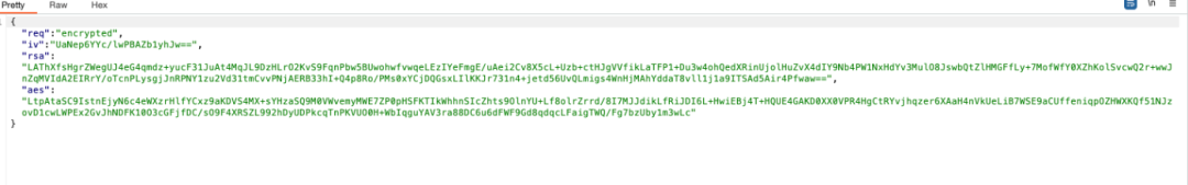 代码片段显示登录请求中的加密字符串