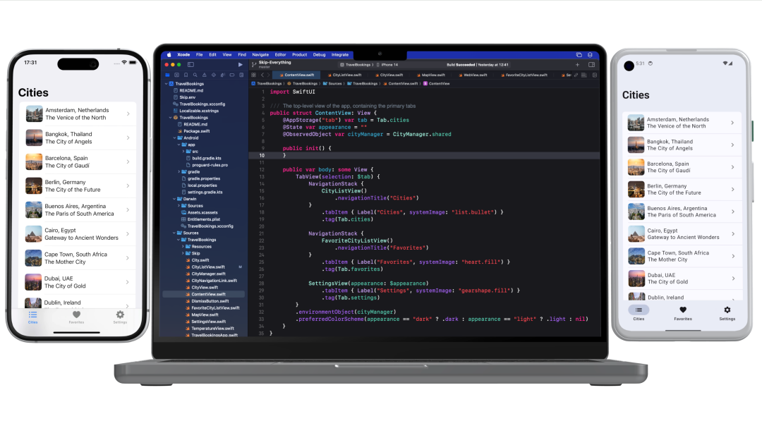 Skip跨平台应用实际效果与代码展示