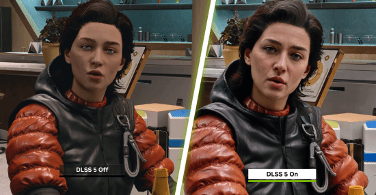 DLSS 5开启与关闭的视觉对比效果图