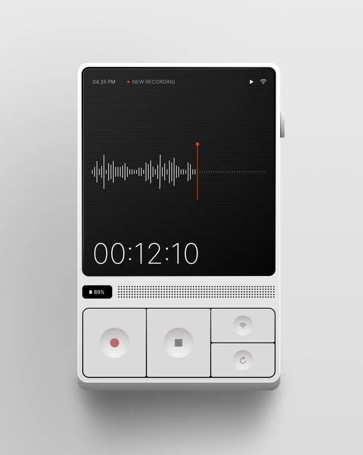 简约的白色录音设备